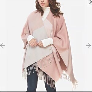 Soia & Kyo Two-Tone Fringe Shawl